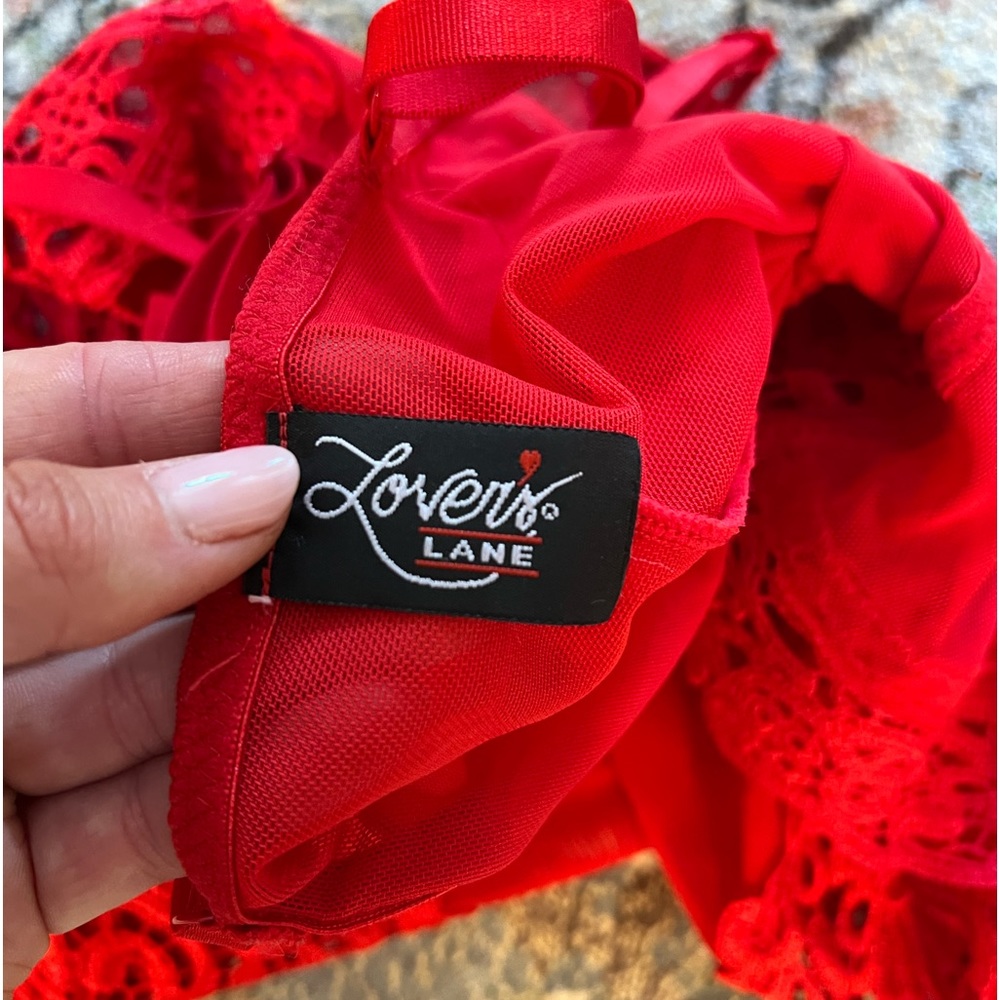 𝐋𝐨𝐯𝐞𝐫𝐬 𝐋𝐚𝐧𝐞 Red Nighty - Picture 6 of 6